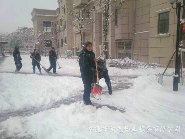 确保業主出行冰災除雪